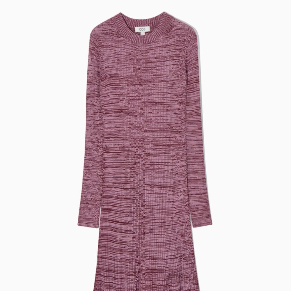 COS Mélange Ribbed Midi Dress - Picture 2 of 9